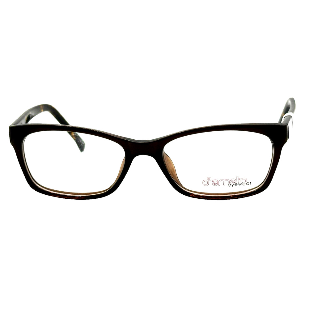 DAMATO DT005 BROWN EYEGLASSES FRAMES 48-17-140 RX READY UNISEX